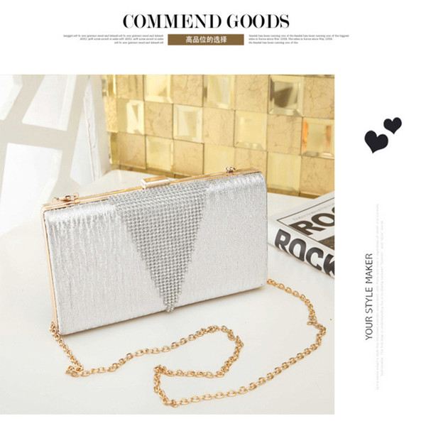 2019 Clutch Bag Luxury Evening Bling Crystal Wedding Party Bridal Purse Banquet Rhinestones Dinner Bag Fashion Handbag