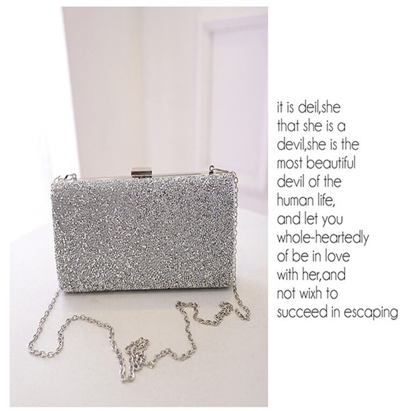 European and American style explosion models with diamond chain ladies clutch bag sequined surface evening bag