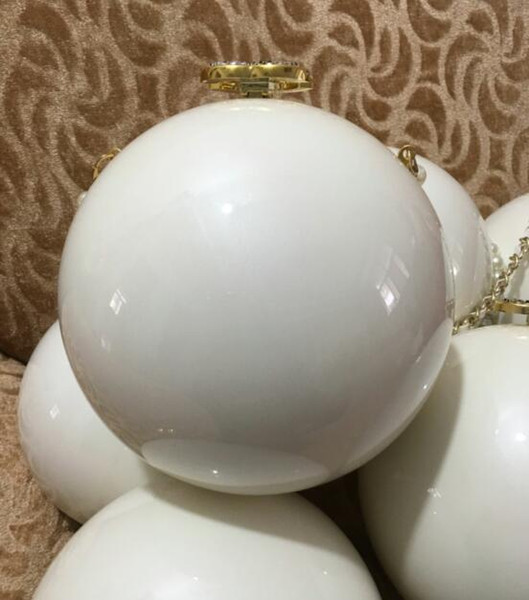 New Elegant white pearl ball handbag Luxury VIP gift bag Designer Shoulder Bag Fashion women's Clutch Wallet Mini Evening bag SIZE 15*15CM