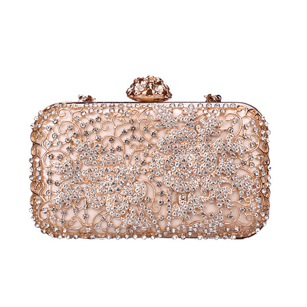 Pink sugao crystal Luxury evening bag shoulder bag Bling party purse Top diamond Boutique Gold silver women wedding Day clutch bag