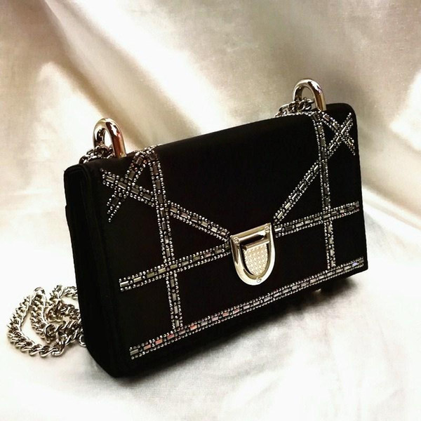 Designer-Woman Fashion Vintage Bag Black Velvet Evening Bag