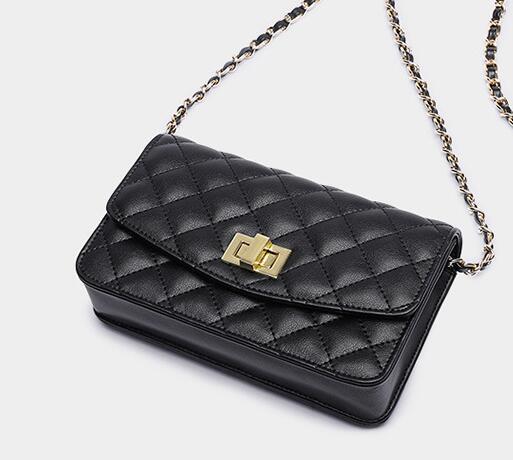 bags017Famous Brand Designer Shoulder Bag Pu Leather Fashion Chain Bag Cross Body Pure Color Female Women's Handbag Shoulder Bag