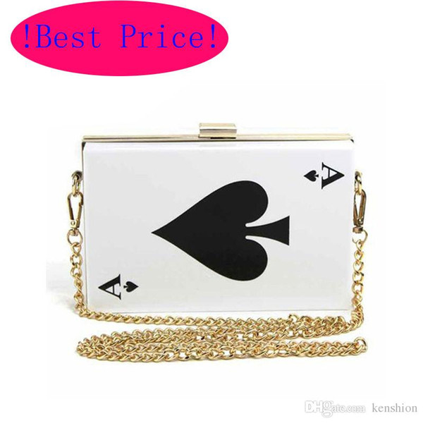 Designer-Best Price Hot Acrylic Evening Bags! Designer Clutch Women Queen Handbag Purse Hard Perfume Bag Plastic Poker