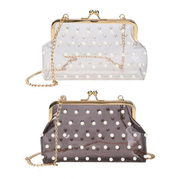 Women Wedding Shoulder Crossbody Bag Purse Transparent Evening Prom Chain Wallet High Quality Evening bag