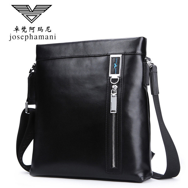 men genuine leather shoulder bag High-end JOSEPHAMANI Brand messenger bag New Head layer cow soft