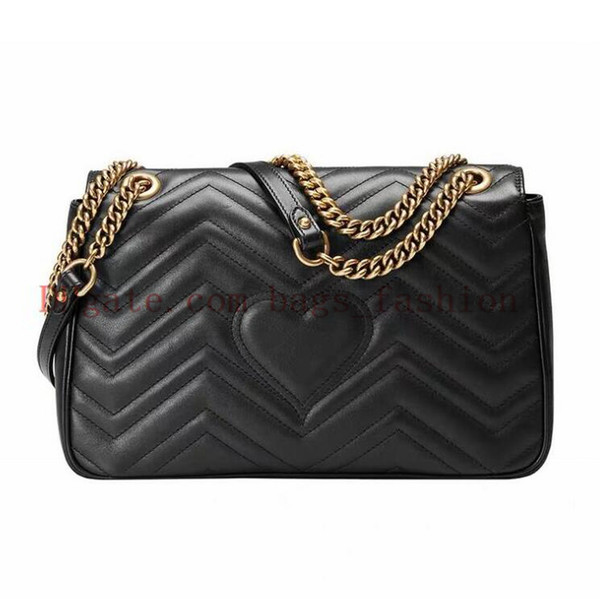 Women Marmont Bag Luxury Handbags Designer Handbags Soft Genuine Leather Shoulder Bags Ladies Heart Wave Pattern Crossbody Bags