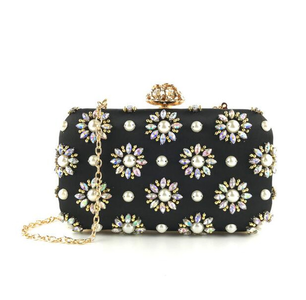 2019 new evening dinner bag ladies clutch bag handmade beaded cross-body bag high quality fashion beaded bags