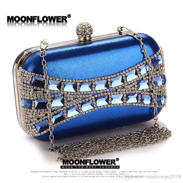 factory sales European style brand Dinner Bag elegant dinner dress diamond hand bag high-end banquet Rhinestone clutch woman chain bag