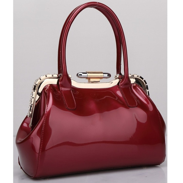 2020 new patent leather handbags fashion ladies handbags simple dinner women's bags evening bags banquet