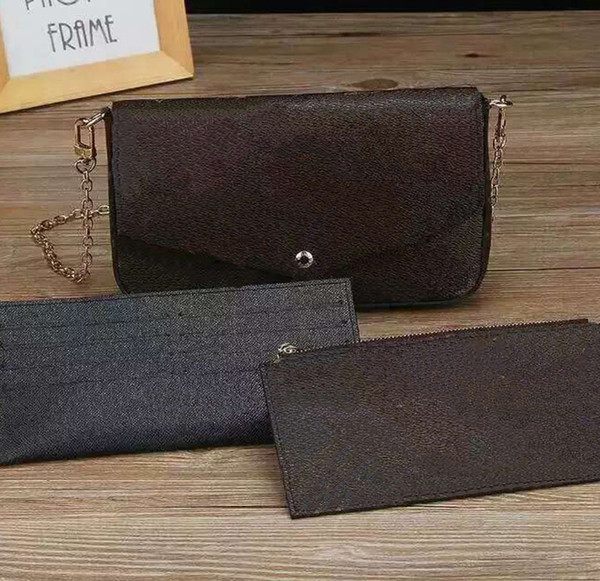 Orignal Genuine leather fashion chain shoulder bag handbag presbyopic mini package messenger bag mobile card holder purse felicie 61276