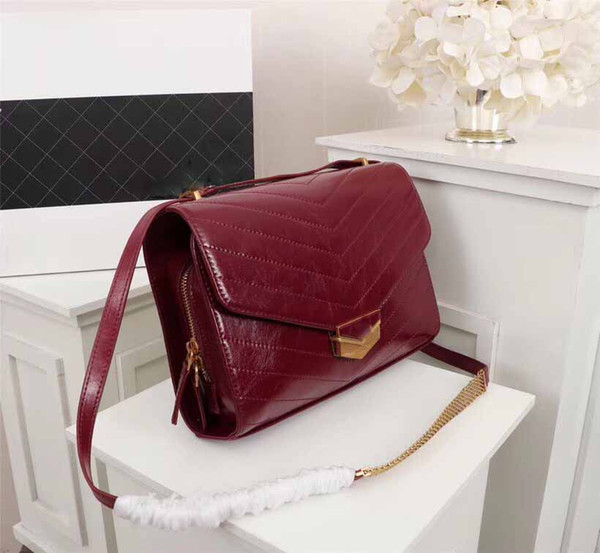 2019 Spring And Summer New Explosions Fashion Genuine Leather Diamond Lattice Shoulder Slung Bags For Women Handbag Handle bag