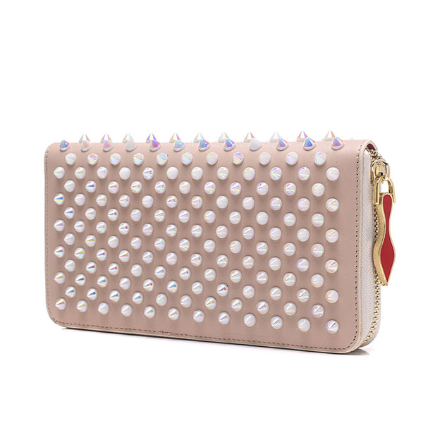 Fashion classic Designer Luxury Handbags purses for women Fashion designer Clutch Bags Zipper Leather with spike rivet Party