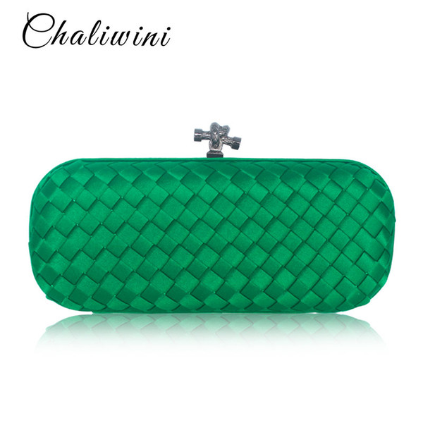 chaliwiniMulticolor Solid Folded Wallet Clutch Bag Wedding Purse Handbags Chain Shoulder Lady Evening Bags Phone Key Pocket Bags