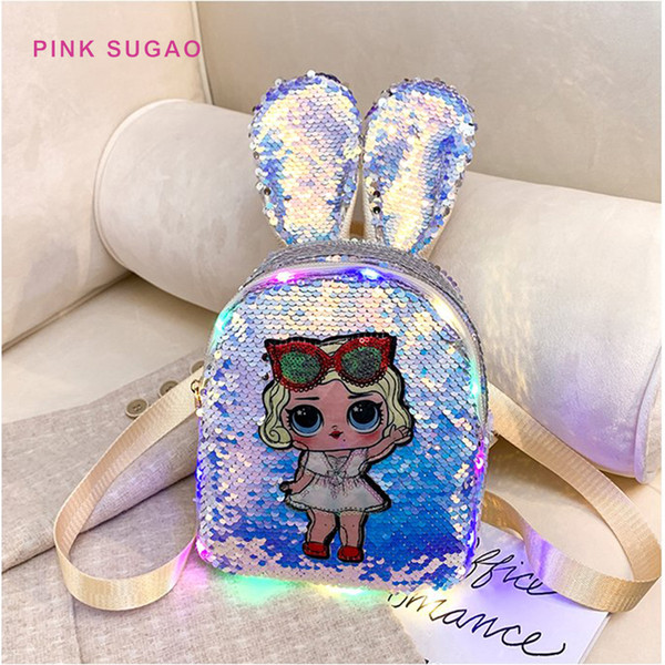 Pink sugao backpacks women BRW backpack new fashion sequins travel bags beauty small backpack high quality wholesales