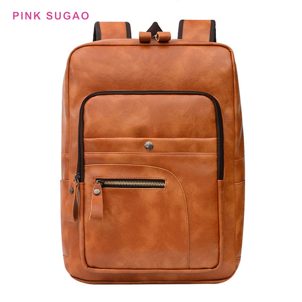 Pink sugao designer backpacks men 2022new style backpack causal travel bag luxury student school bags pu leather shoulder bag BHP
