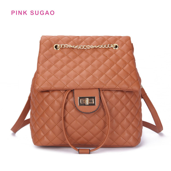 Pink sugao 2022new fashion backpacks BRWdesigner school bags luxury travel bag for women pu leather small backpack hot sales bag new styles