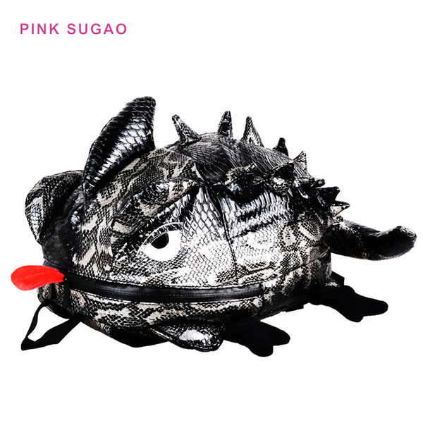 Pink sugao backpack designer travel bag Chameleon cartoon student backpacks men pu leather school bags backpack wholesales