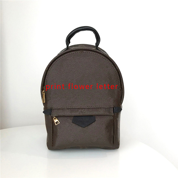 Pink sugao luxury designer backpacks women backpack cow genuine leather 41560/41561/41562 print letter flower designer backpack 3 size