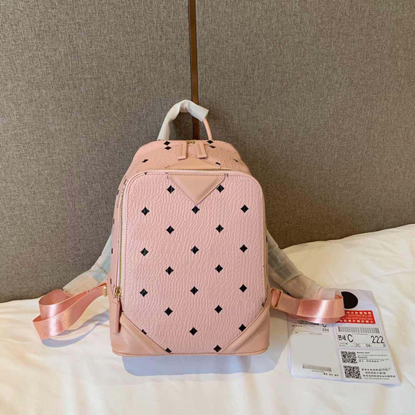 Pink sugao backpack for women designer handbag shoulder purse top quality leather print letter backpack 2022new style 5 color choose