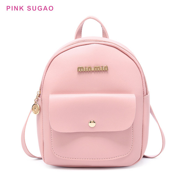 Pink sugao small backpacks designer shoulder bag lady mini backpack 2022new styles coin purse lady small phone shoulder bag hot sales