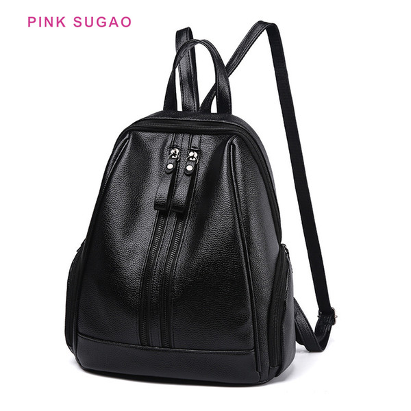 Pink sugao backpacks shoulder bag women crossbody bag 2022new fashion backpack student school bags shoulder bag pu leather large backpacks