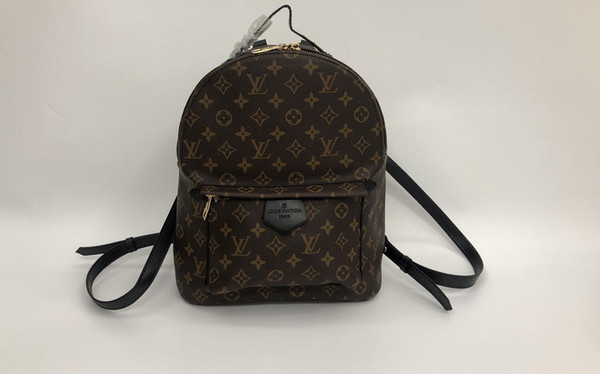 Genuine Leather High Quality 2 size Luxury men women's Backpack famous Backpack Designer lady backpacks Bags Women Men back pack