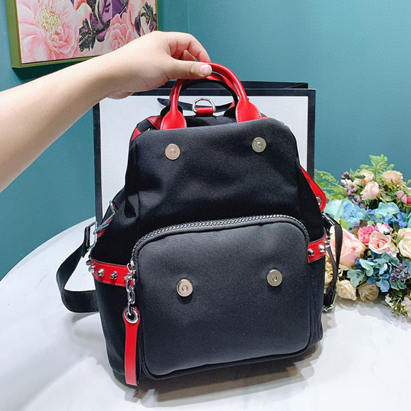 2020 newest designer backpack Rivet backpack Portable Travelling bags school bag big capacity size 28*32cm free shipping