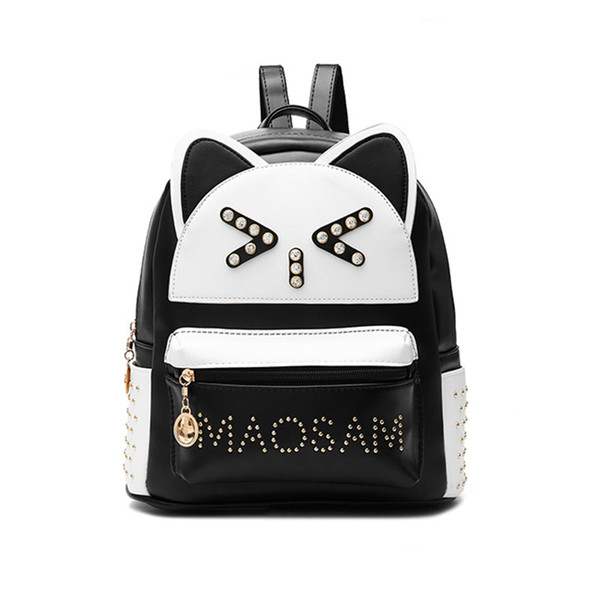 Cartoon cat High Quality School Bags For Teenager Girls Orthopedic Backpacks book bag For girl need