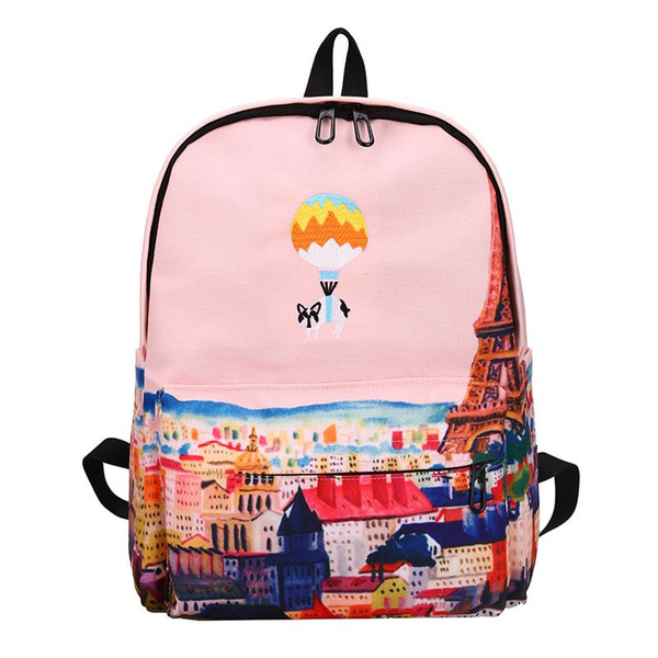 New style South Korea Cute cartoon backpack Fashion and personality Hot air balloon Animal backpack schoolbag