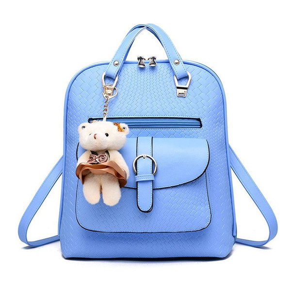 Double shoulder bag new tide girl backbag spring summer new student fashion casual bear bag student