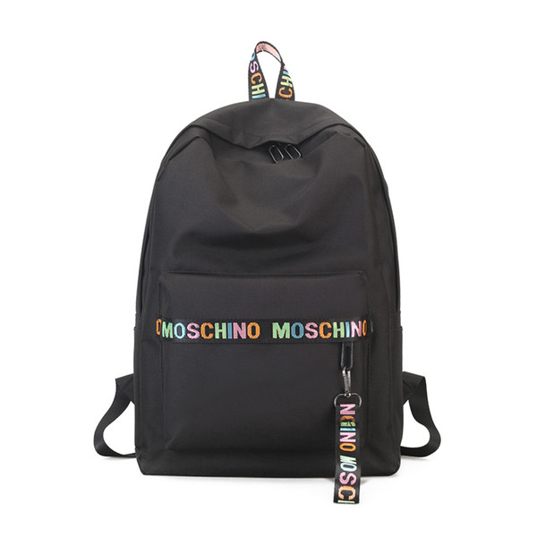 Mos Designer backpack For Women Girls Large capacity canvas backpacks with Black White Pink 3 colors high quality Back pack Drop Shipping