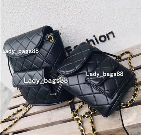 Luxury Women mini Backpack Designer Gold Chain Plaid Backpack Double Shoulder Bag High Quality Outdoor Students Backpacks Girls Backpack