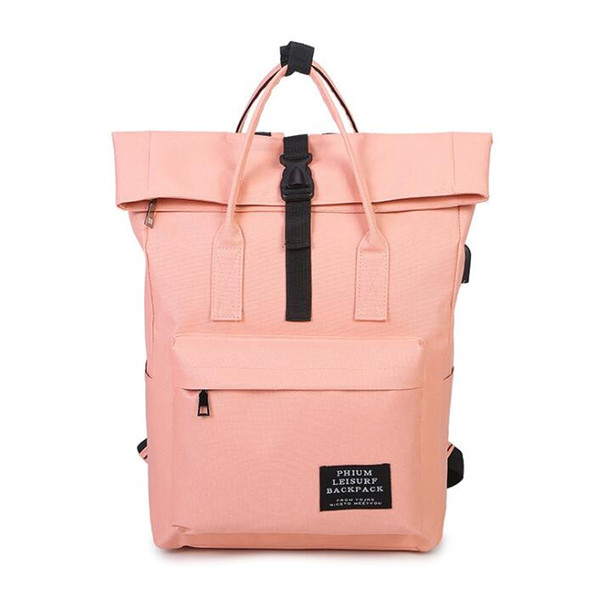 Women External USB Charge Backpack Canvas Backpack Male Mochila Escolar Girls Laptop Backpack School Bags for teens