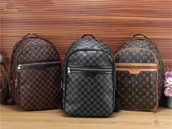 2018 new men and women fashion plaid stitching large capacity backpack personality trend designer brand backpack travel sports bag