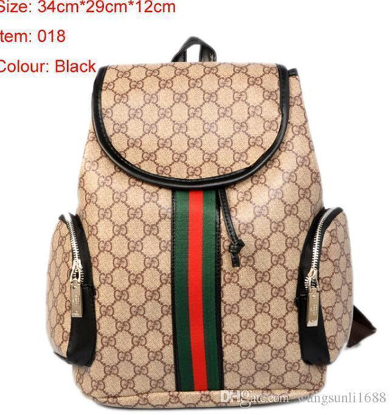 High Quality Europe 2018 Luxury Brand Women Backpack Men Bag Famous Designers Canvas Men's Backpack Women's Travel Bag Backpacks