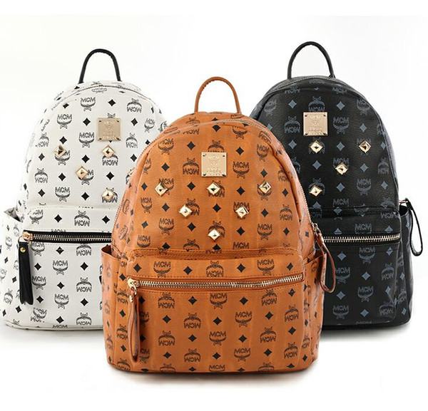 hot Sell New Arrival Fashion Women School Bags Hot Punk style Men Backpack Backpack PU Leather Lady Bags