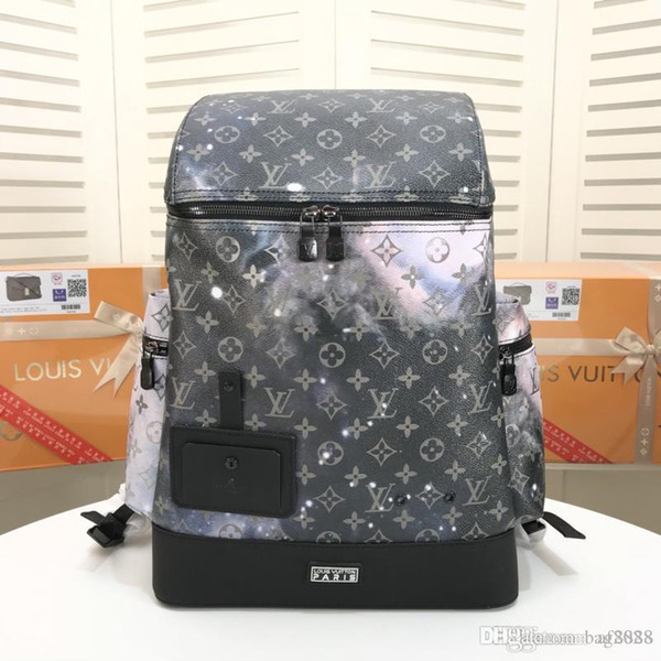 Men and women general shoulder bag, multi-functional large backpack, leather production, mountain leisure bag.Design bag: N44174