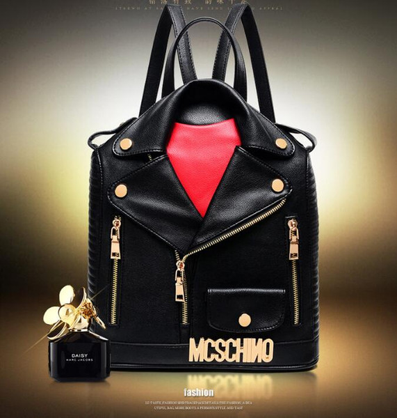 cougar High quality PU personality suit black shoulder bag, kanye west pink british Wind knapsack, gosha rubchinskiy Backpack