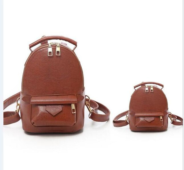 High quality Women's Palm Springs Mini Backpack genuine leather children backpacks women printing leather Mini backpack 3 sizes 20CM30CM36CM