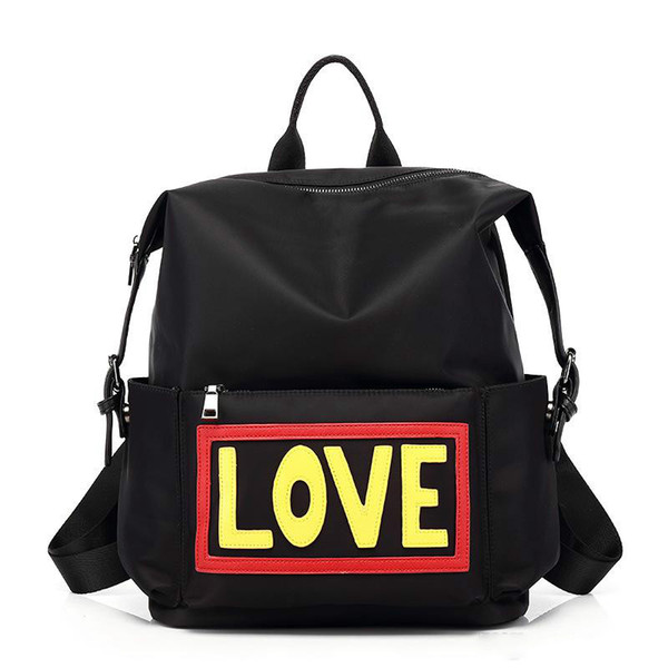 2colors choose devil's name waterproof Oxford fabric love fashion backpacks school bags designer backpack shouler bag for travel and school