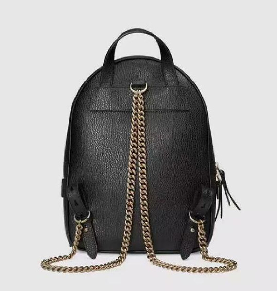 New women chain fashion casual Backpack style bag lady double shoulder handbag black with dust bag