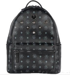 Japanese and Korean version star necessary joker sequins package metal rivet punk wind backpack large size 40*30*17cm
