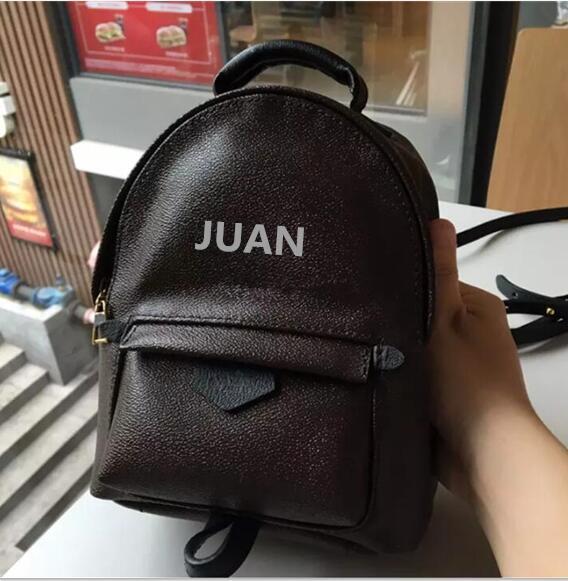 High quality Women's Palm Springs Mini Backpack genuine leather children backpacks women printing leather Mini backpack 3 sizes 20CM30CM36CM
