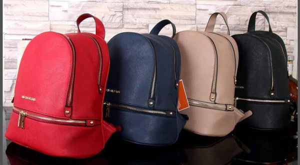 backpacks designer 2017 fashion women lady black red rucksack bag charms free shipping