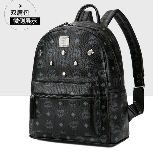 Brand Hot Summer Fashion Women School Bags Hot Punk style Men Backpack designer Backpack Leather Lady Bags