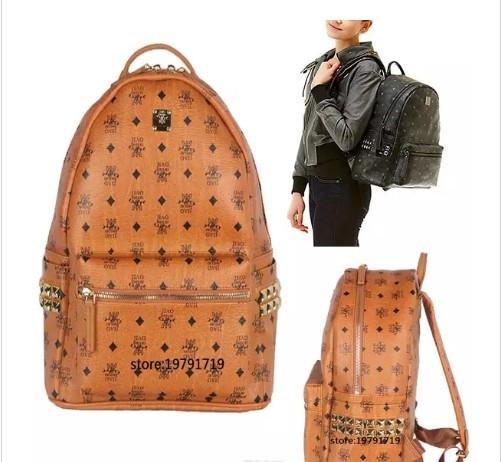 summer new arrival Fashion punk rivet backpack school bag unisex backpack student bag men travel STARK BACKPACK.