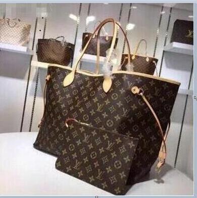 2019 Original 2018 free ship NEVER FULL cowhide leather handbags color leather shopping bag Never single shoulder bag 13