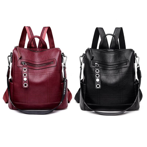 Fashion Women Bag Backpack Rucksack School Shoulder Bag Leather Casual