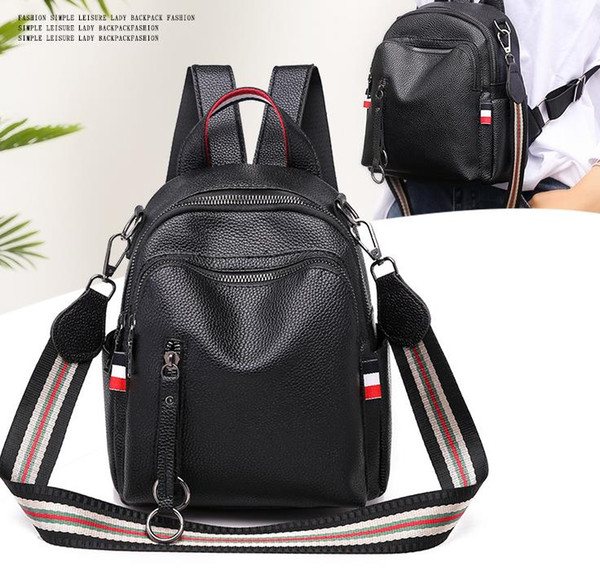 New ladies backpack dual-use backpack Korean shoulder bag female student pu school bag