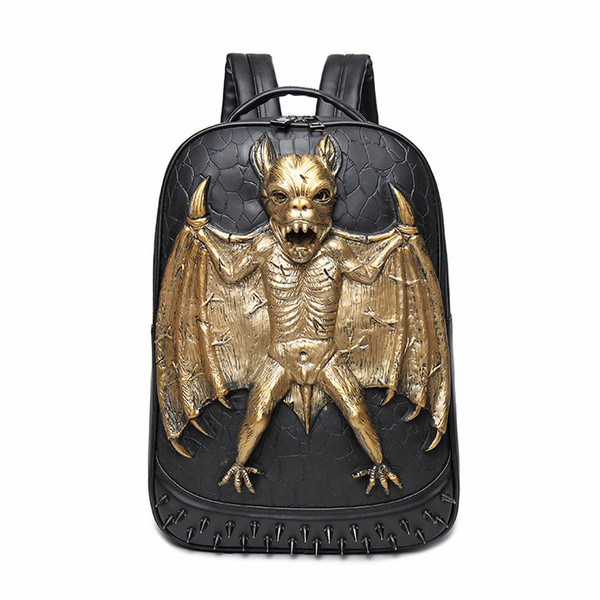 Men women 3 d batman backpack leisure tourism outdoor movement fashion computer Mobile phone Dark bag zipper